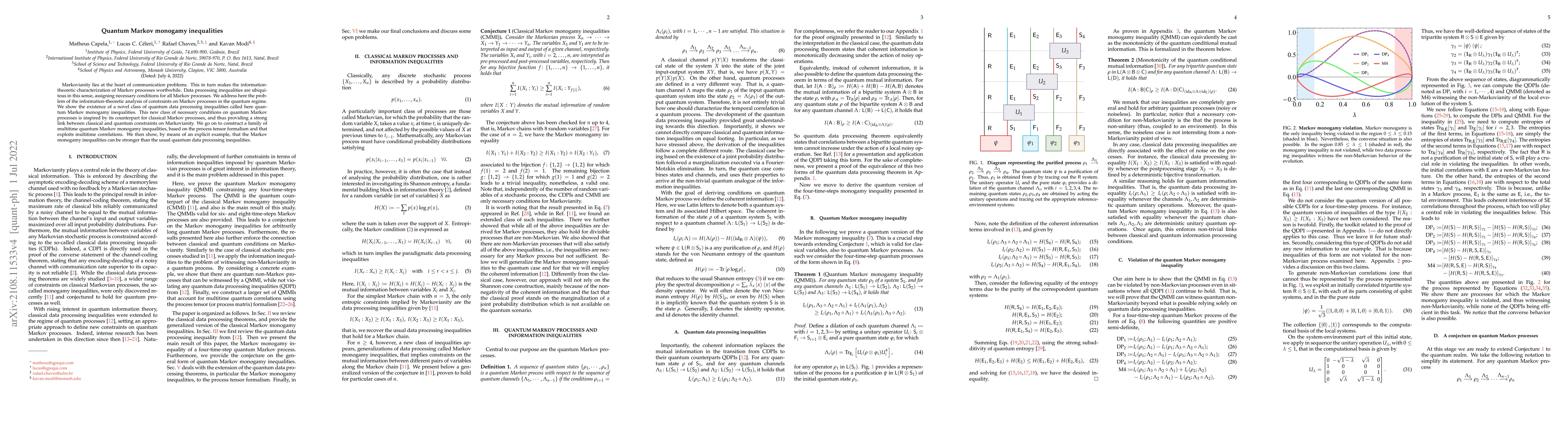 Thumbnail for Quantum Markov monogamy inequalities