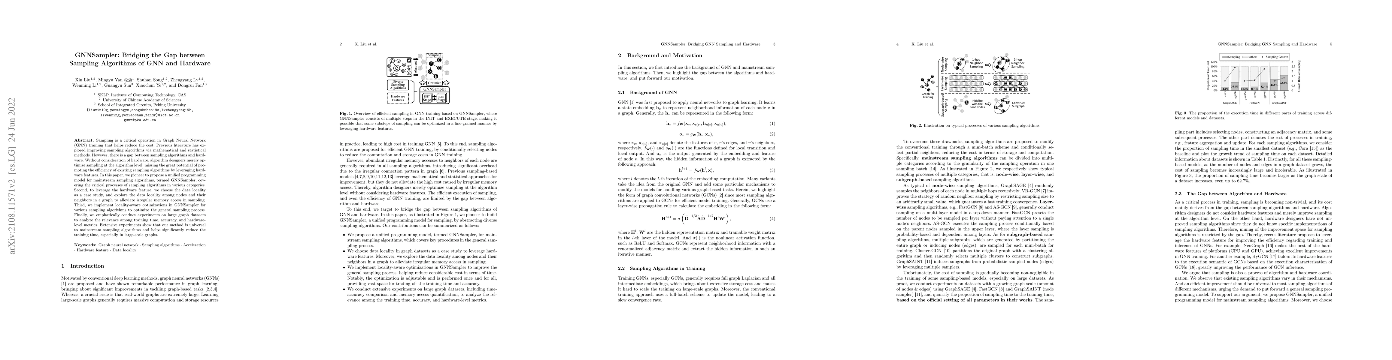 Thumbnail for GNNSampler: Bridging the Gap between Sampling Algorithms of GNN and
  Hardware