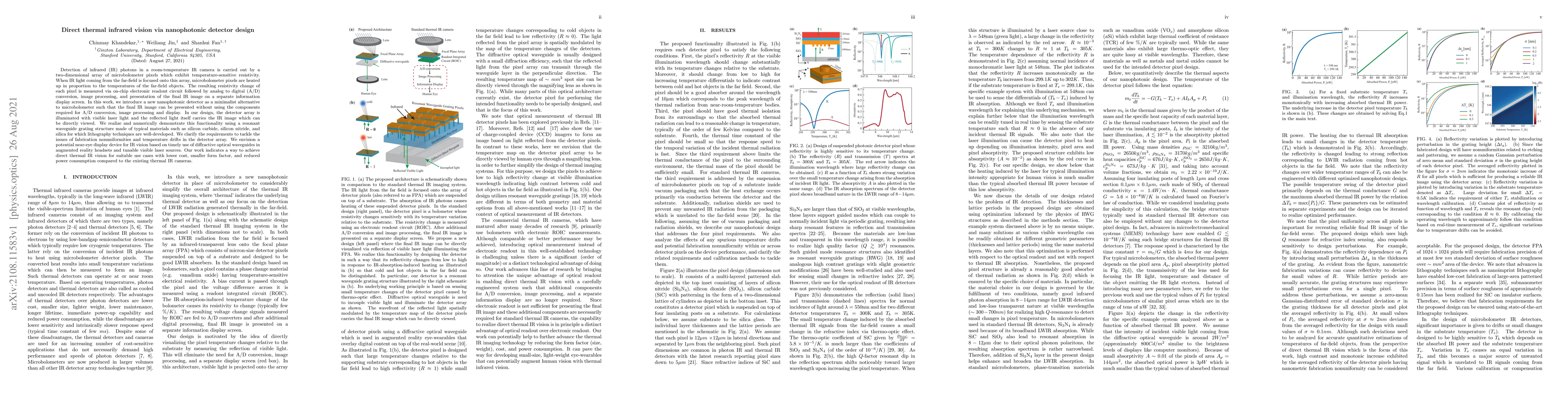 Thumbnail for Direct thermal infrared vision via nanophotonic detector design