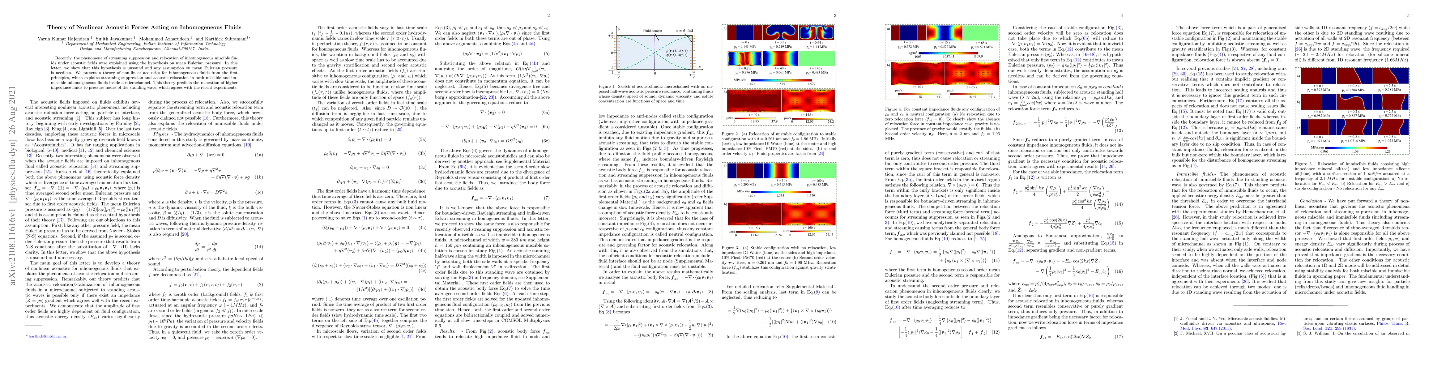 Thumbnail for Theory of Nonlinear Acoustic Forces Acting on Inhomogeneous Fluids