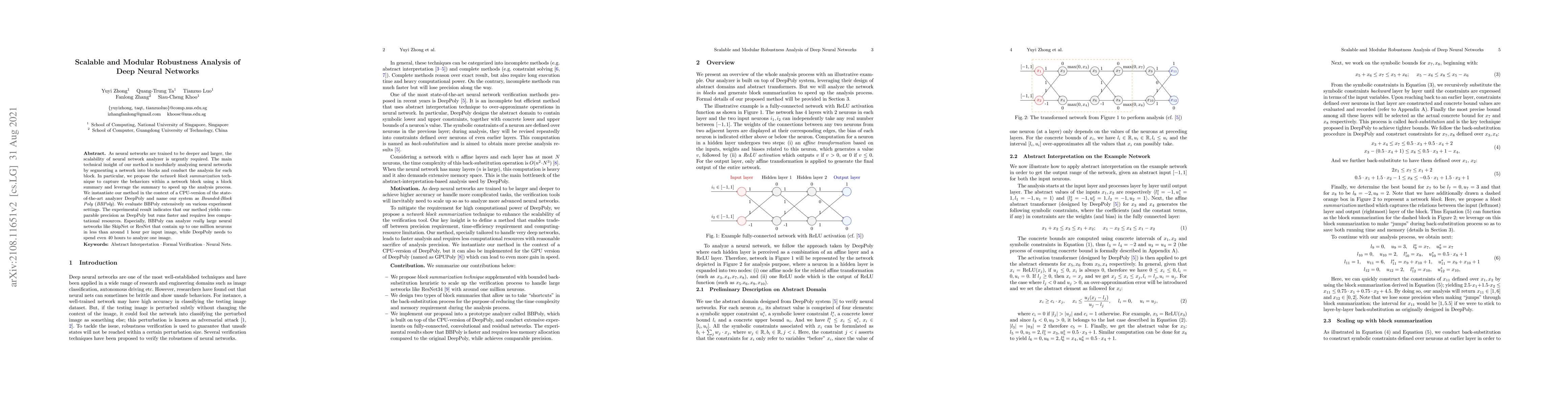 Thumbnail for Scalable and Modular Robustness Analysis of Deep Neural Networks