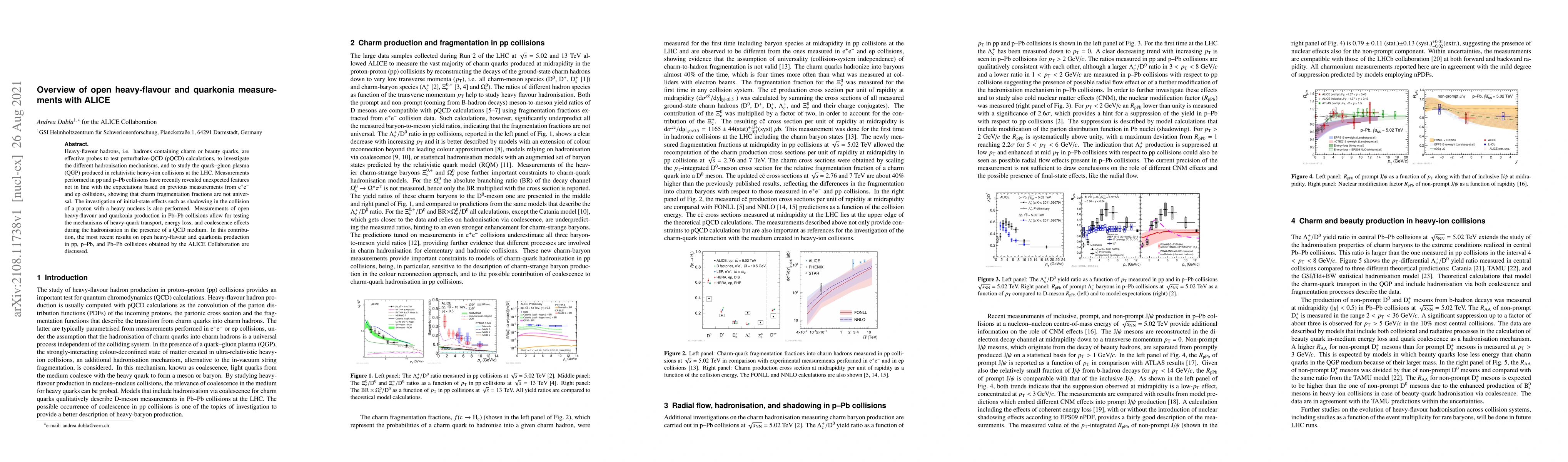 Thumbnail for Overview of open heavy-flavour and quarkonia measurements with ALICE
