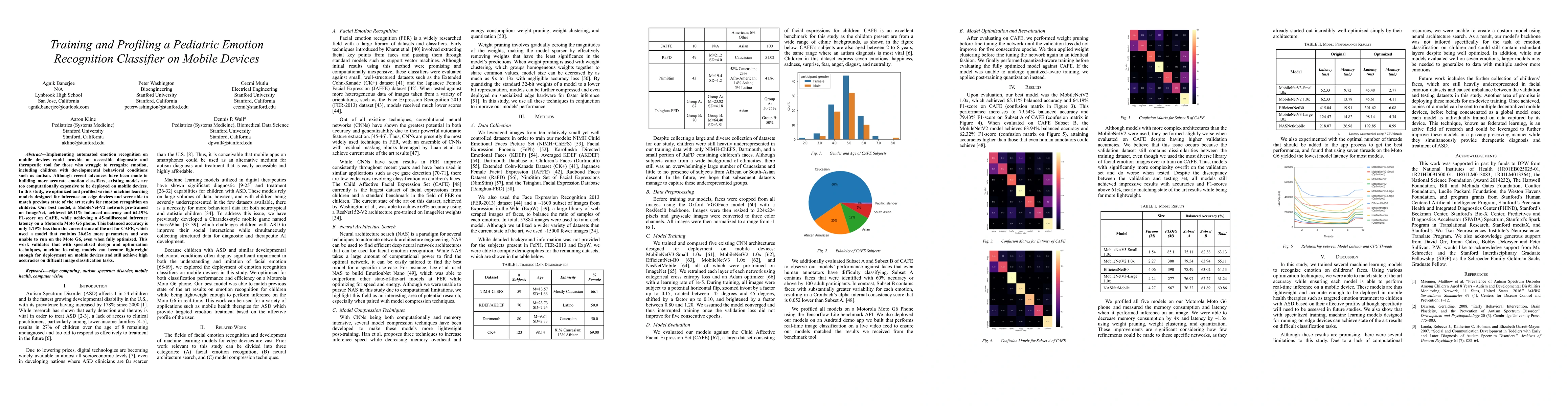 Thumbnail for Training and Profiling a Pediatric Emotion Recognition Classifier on
  Mobile Devices