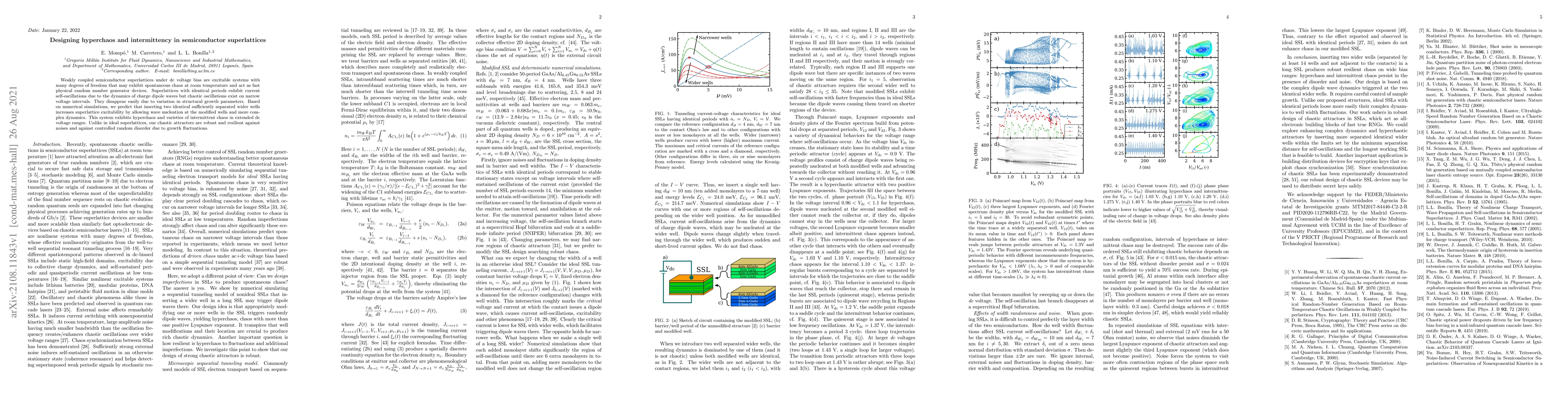 Thumbnail for Designing hyperchaos and intermittency in semiconductor superlattices