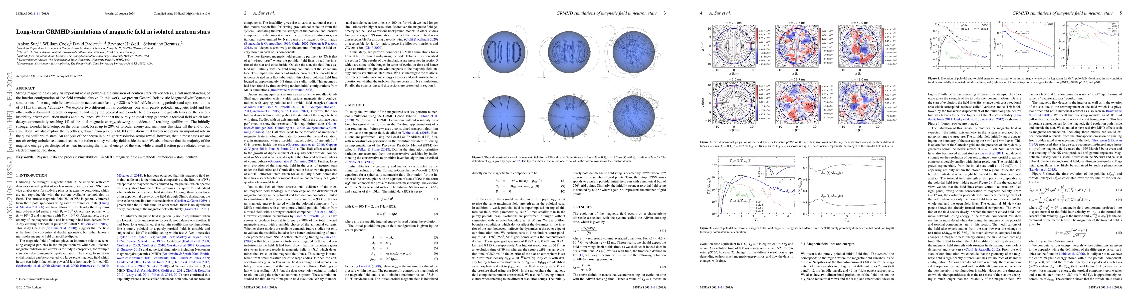 Thumbnail for Long-term GRMHD simulation of magnetic field in isolated neutron stars