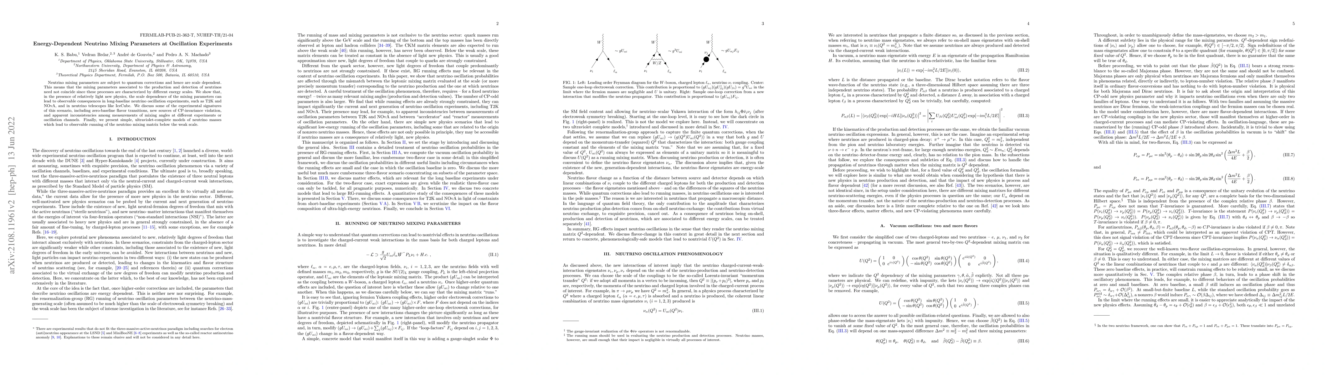 Thumbnail for Energy-Dependent Neutrino Mixing Parameters at Oscillation Experiments