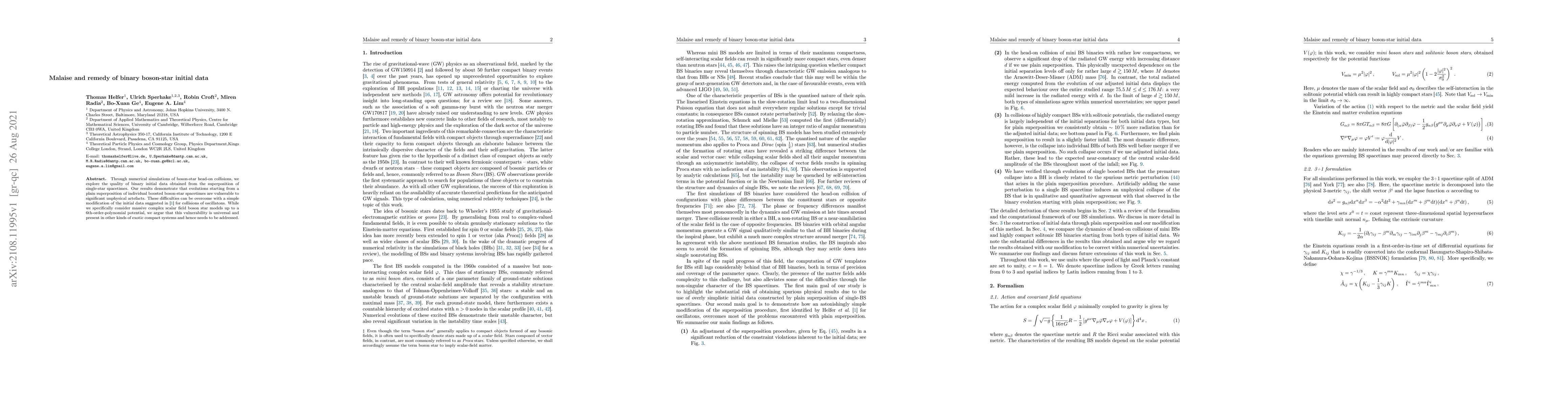 Thumbnail for Malaise and remedy of binary boson-star initial data