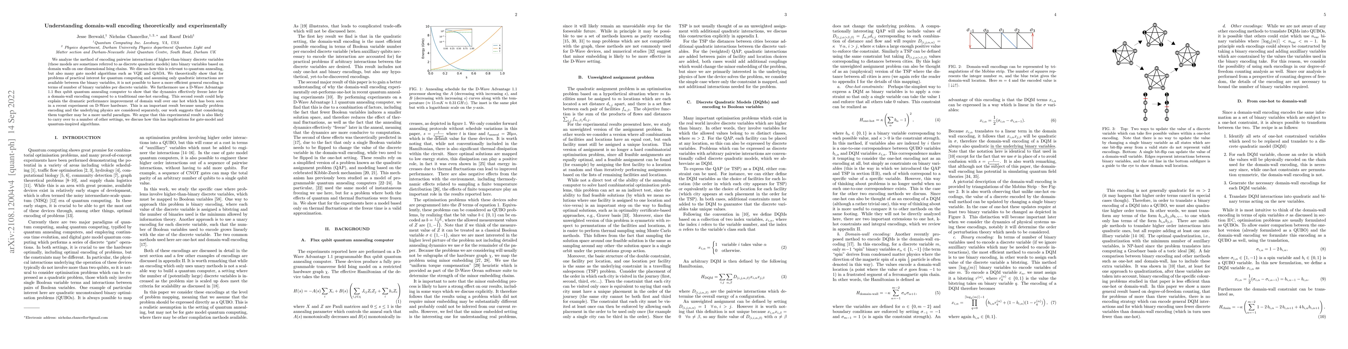 Thumbnail for Understanding domain-wall encoding theoretically and experimentally