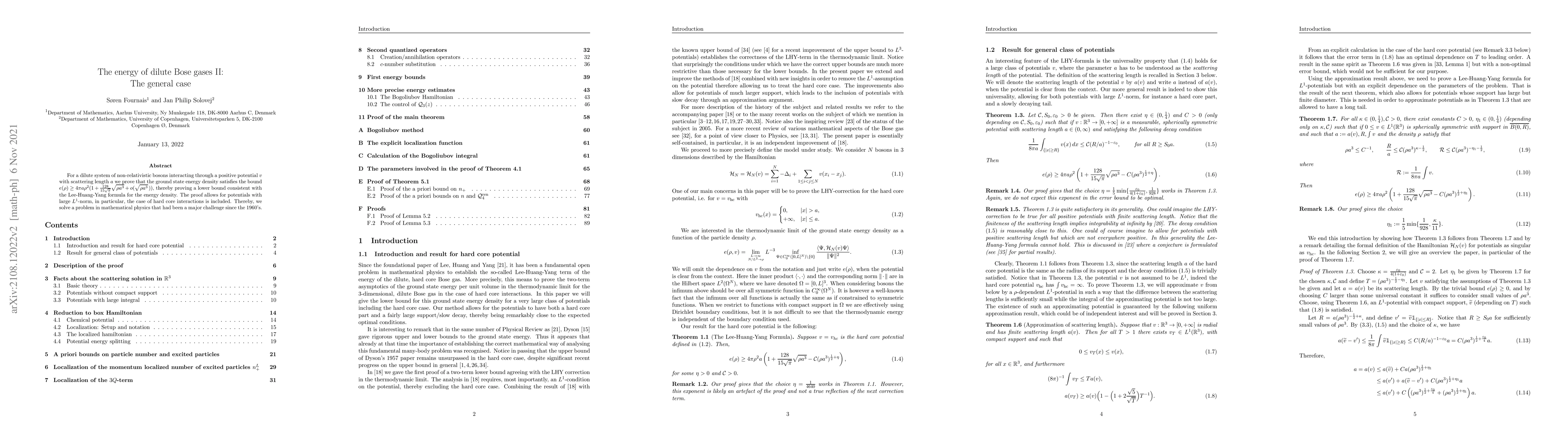 Thumbnail for The energy of dilute Bose gases II: The general case