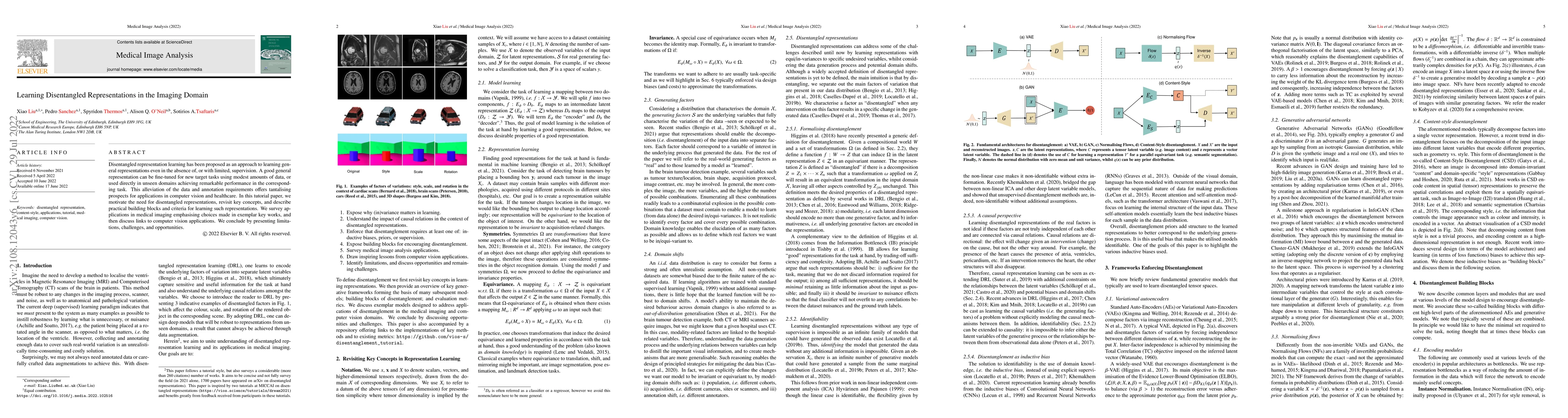 Thumbnail for Learning Disentangled Representations in the Imaging Domain