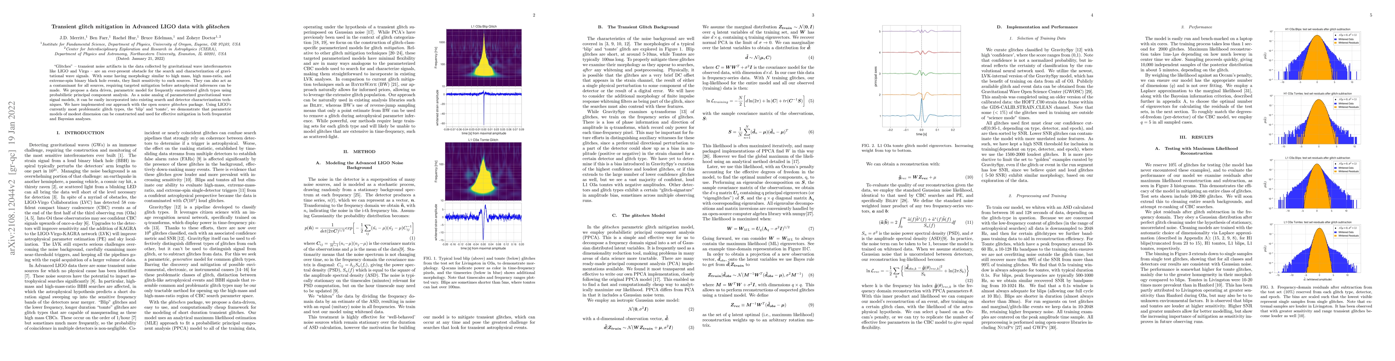 Thumbnail for Transient glitch mitigation in Advanced LIGO data with
  $\textit{glitschen}$
