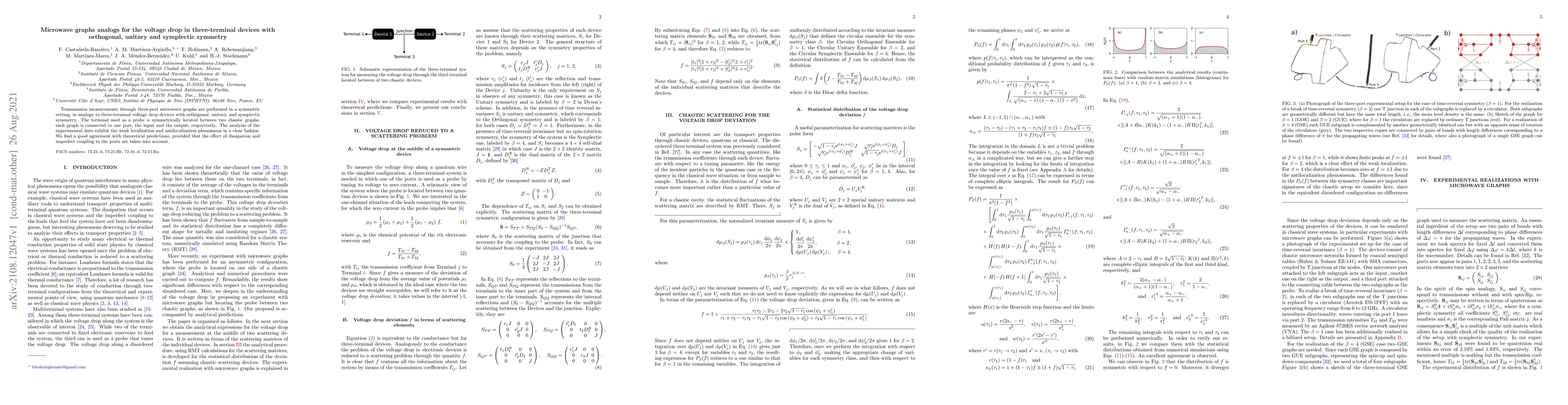 Thumbnail for Microwave graphs analogs for the voltage drop in three-terminal devices
  with orthogonal, unitary and symplectic symmetry