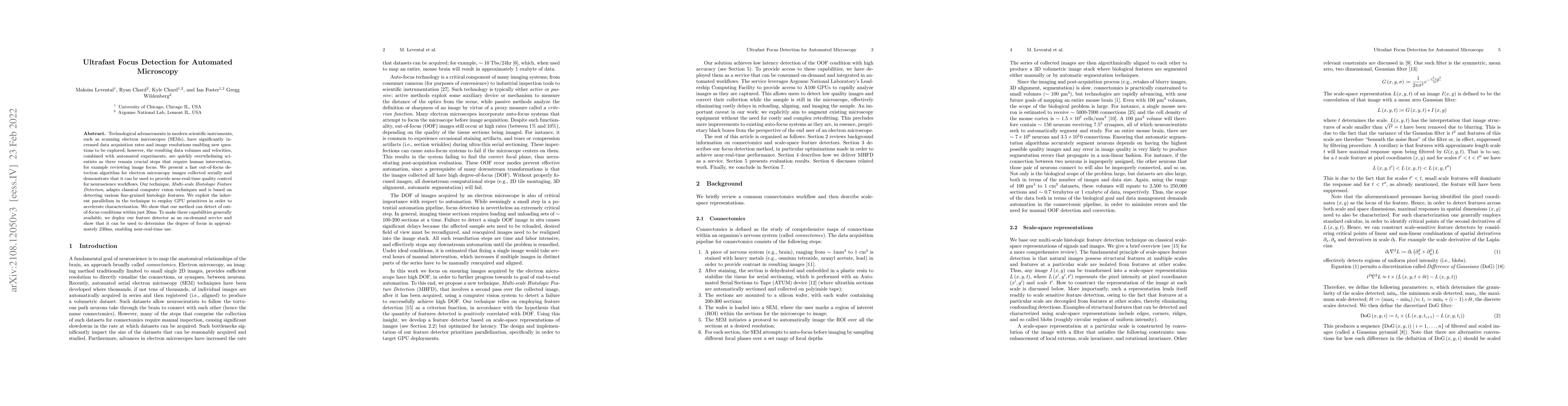 Thumbnail for Ultrafast Focus Detection for Automated Microscopy