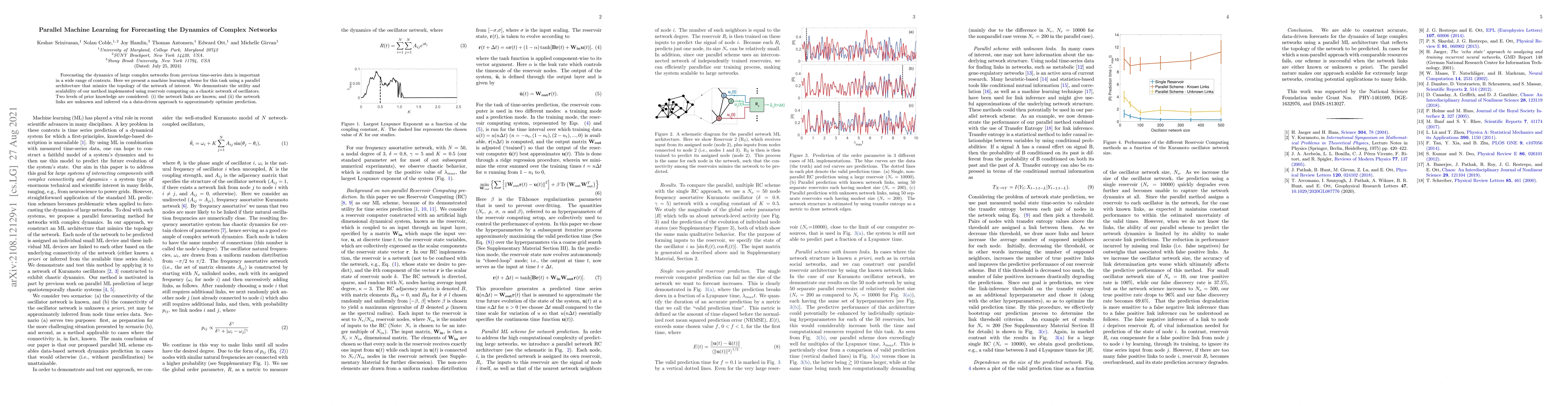 Thumbnail for Parallel Machine Learning for Forecasting the Dynamics of Complex
  Networks