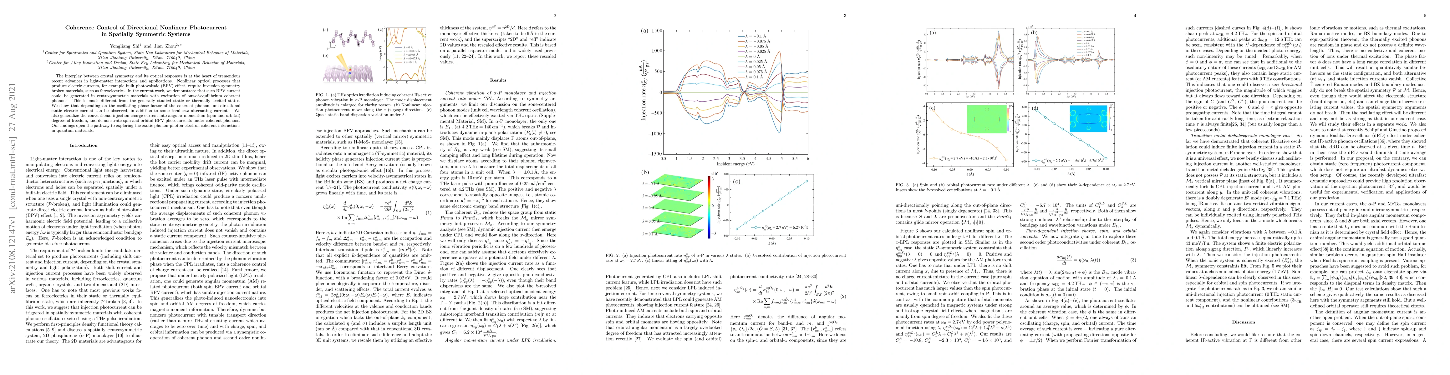 Thumbnail for Coherence Control of Directional Nonlinear Photocurrent in Spatially
  Symmetric Systems