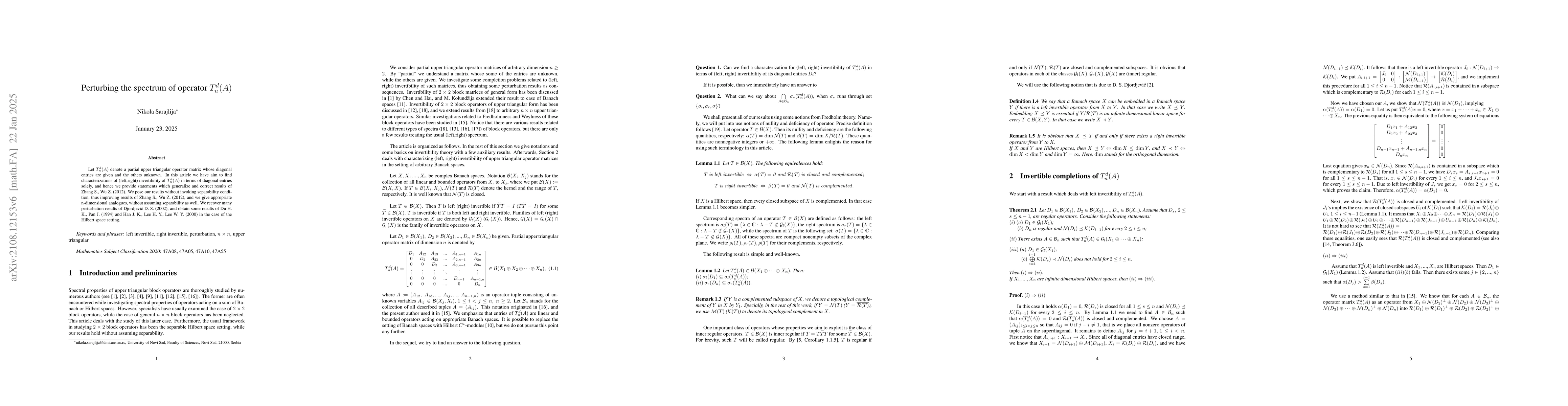 Thumbnail for Perturbing the spectrum of operator $T_n^d(A)$