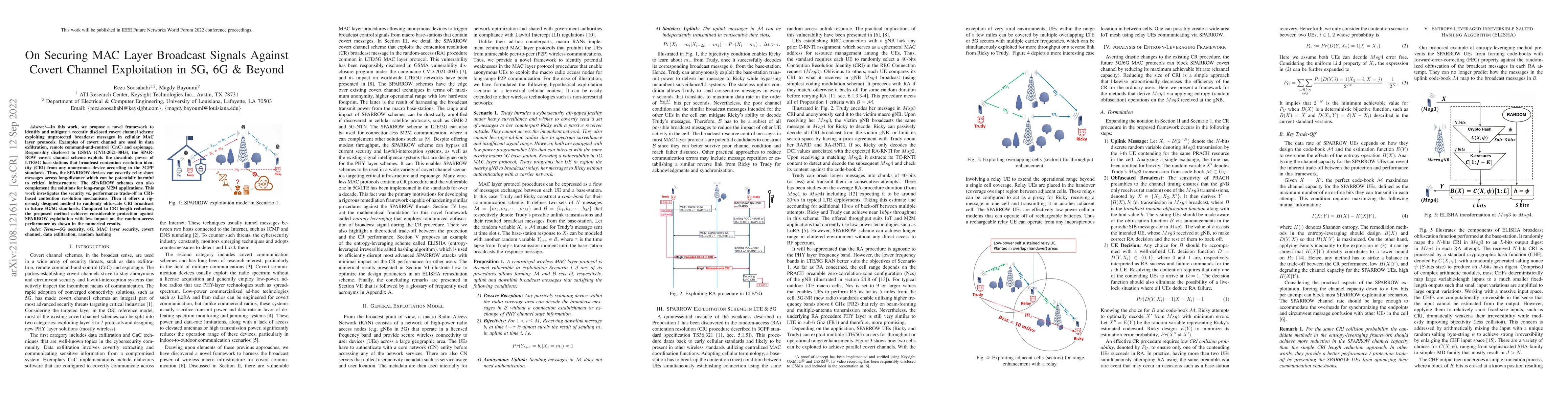 Thumbnail for On Securing MAC Layer Broadcast Signals Against Covert Channel
  Exploitation in 5G, 6G & Beyond