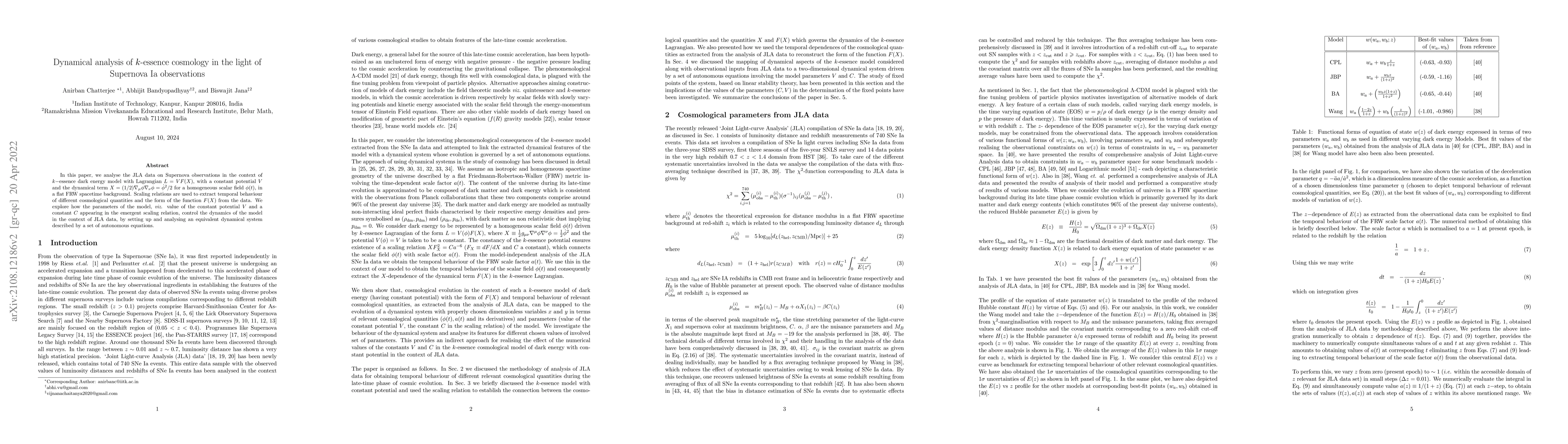 Thumbnail for Dynamical analysis of $k$-essence cosmology in the light of Supernova Ia
  observations