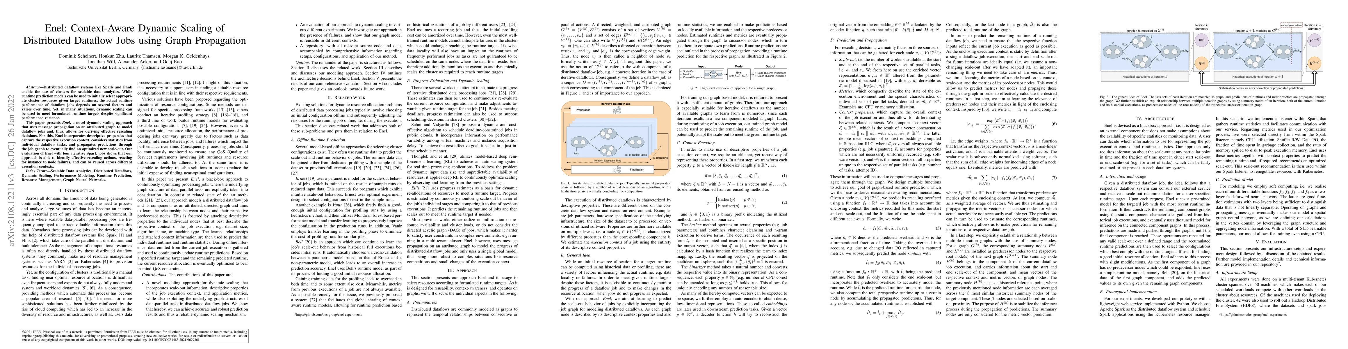 Thumbnail for Enel: Context-Aware Dynamic Scaling of Distributed Dataflow Jobs using
  Graph Propagation
