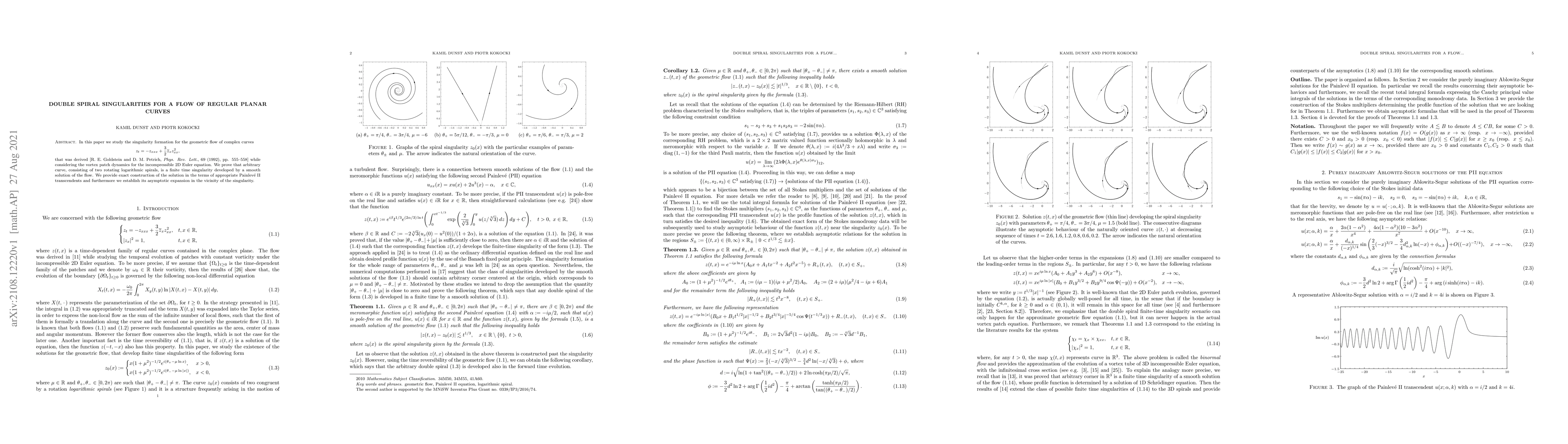 Thumbnail for Double spiral singularities for a flow of regular planar curves