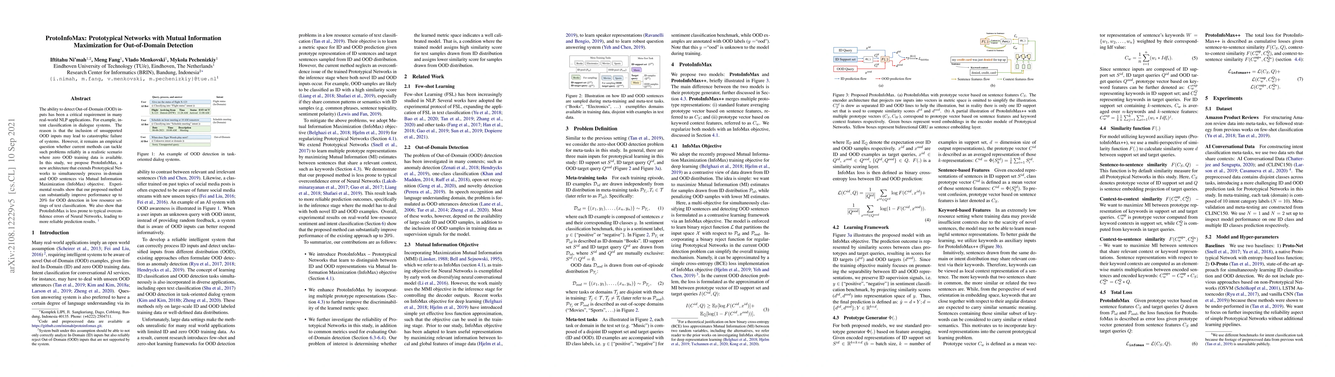 Thumbnail for ProtoInfoMax: Prototypical Networks with Mutual Information Maximization
  for Out-of-Domain Detection