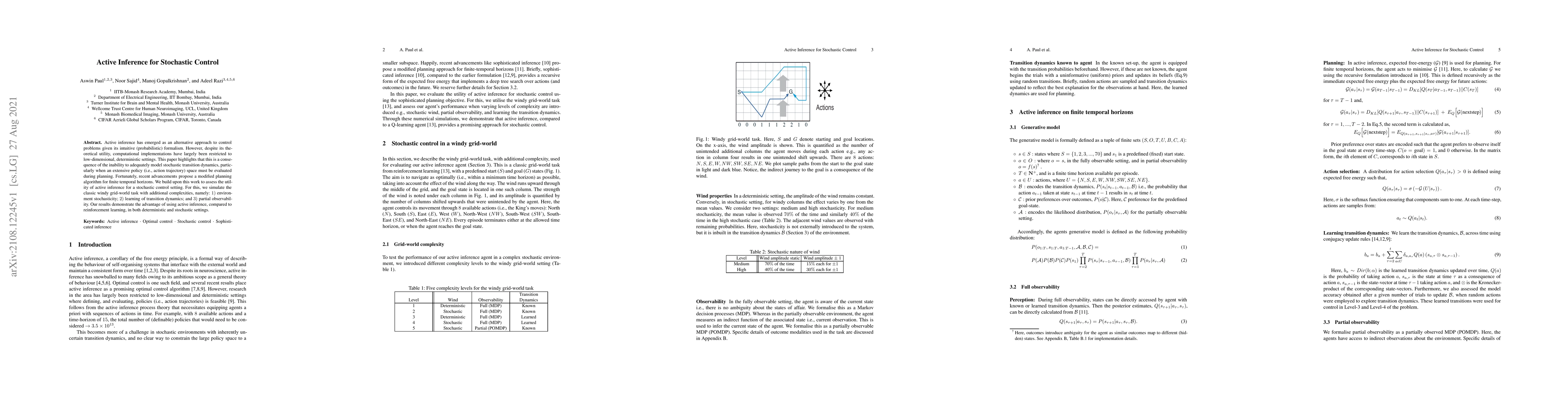 Thumbnail for Active Inference for Stochastic Control
