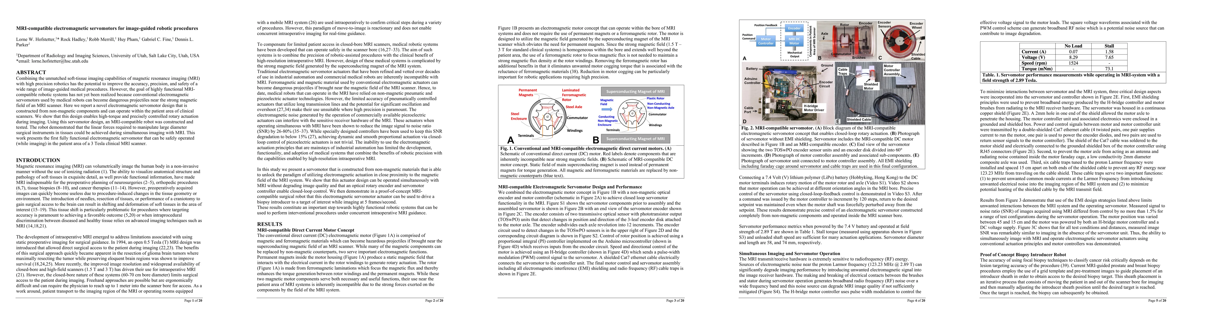Thumbnail for MRI-compatible electromagnetic servomotors for image-guided robotic
  procedures