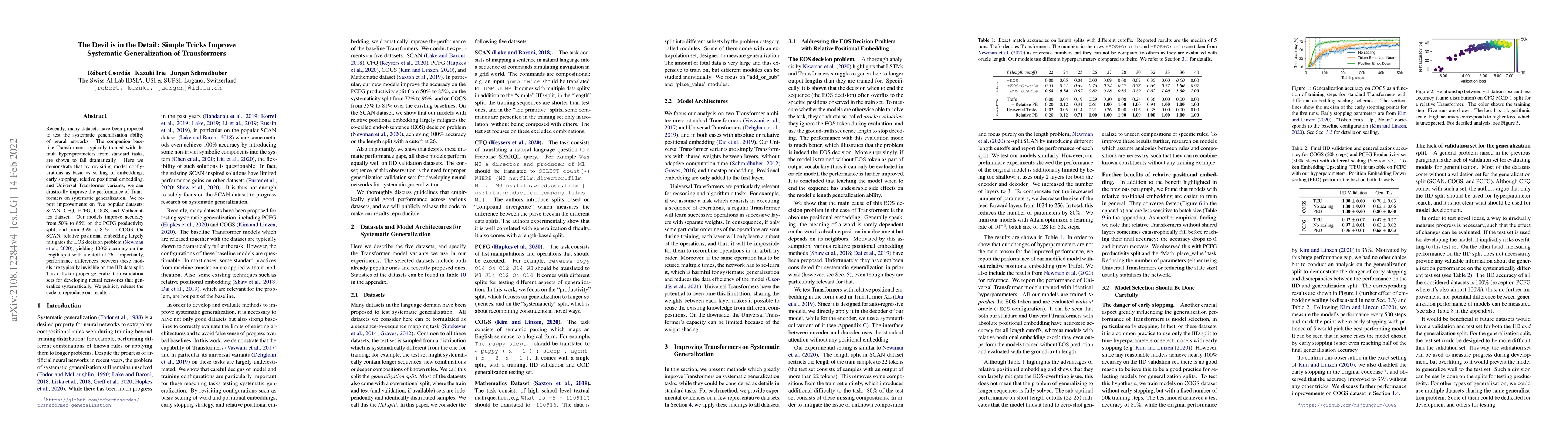 Thumbnail for The Devil is in the Detail: Simple Tricks Improve Systematic
  Generalization of Transformers