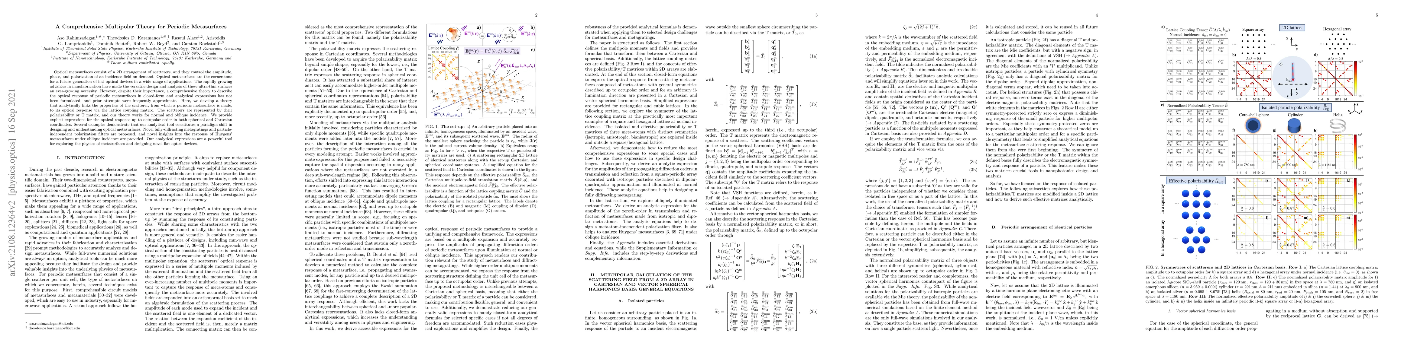 Thumbnail for A Comprehensive Multipolar Theory for Periodic Metasurfaces