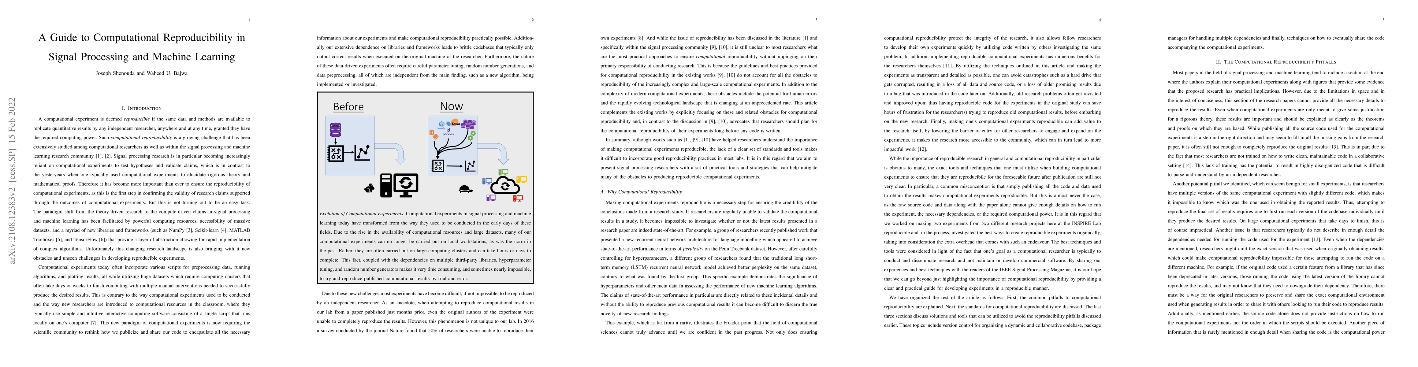 Thumbnail for A Guide to Computational Reproducibility in Signal Processing and
  Machine Learning