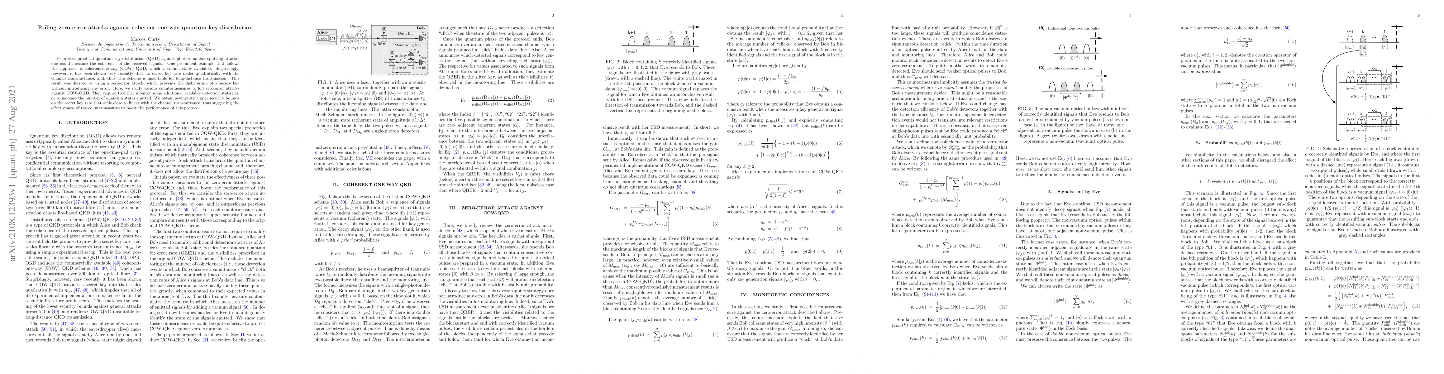 Thumbnail for Foiling zero-error attacks against coherent-one-way quantum key
  distribution