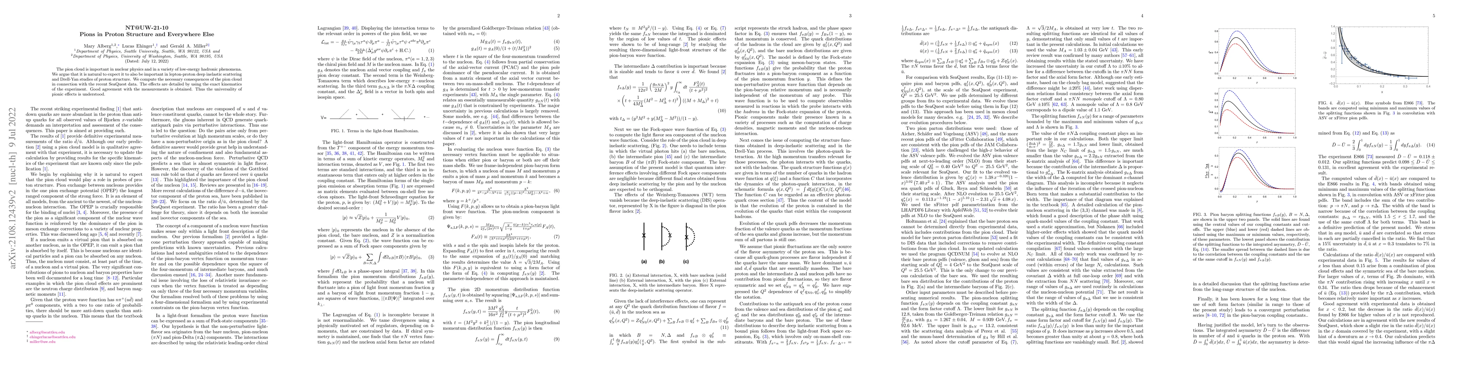 Thumbnail for Pions in Proton Structure and Everywhere Else