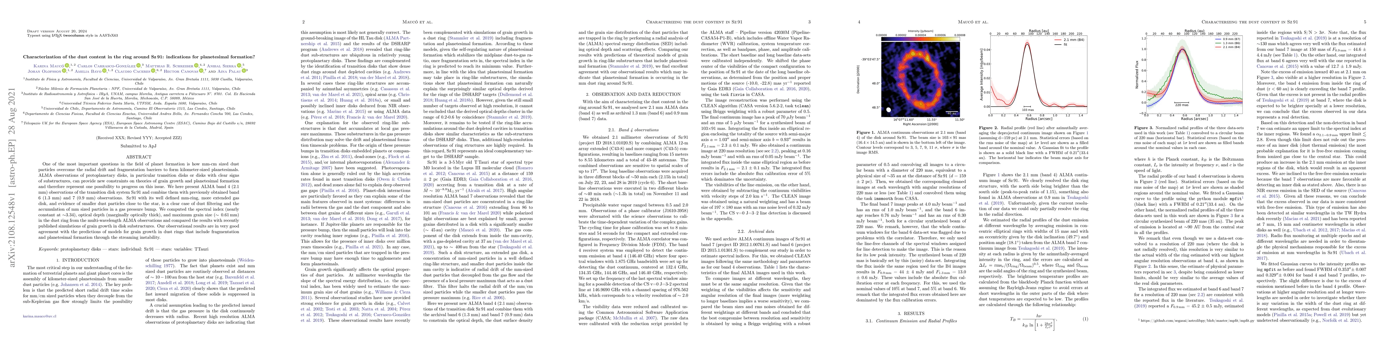 Thumbnail for Characterization of the dust content in the ring around Sz 91:
  indications for planetesimal formation?