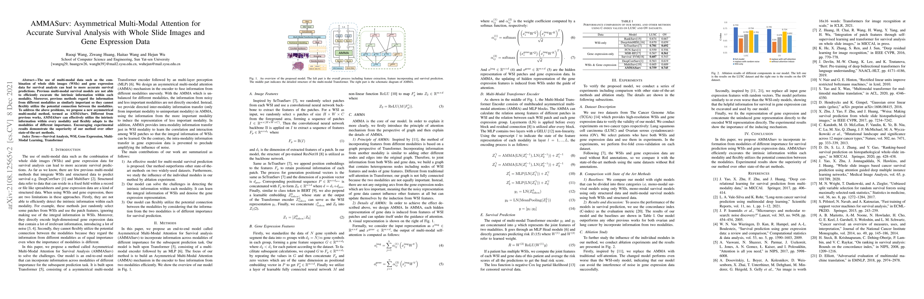 Thumbnail for AMMASurv: Asymmetrical Multi-Modal Attention for Accurate Survival
  Analysis with Whole Slide Images and Gene Expression Data