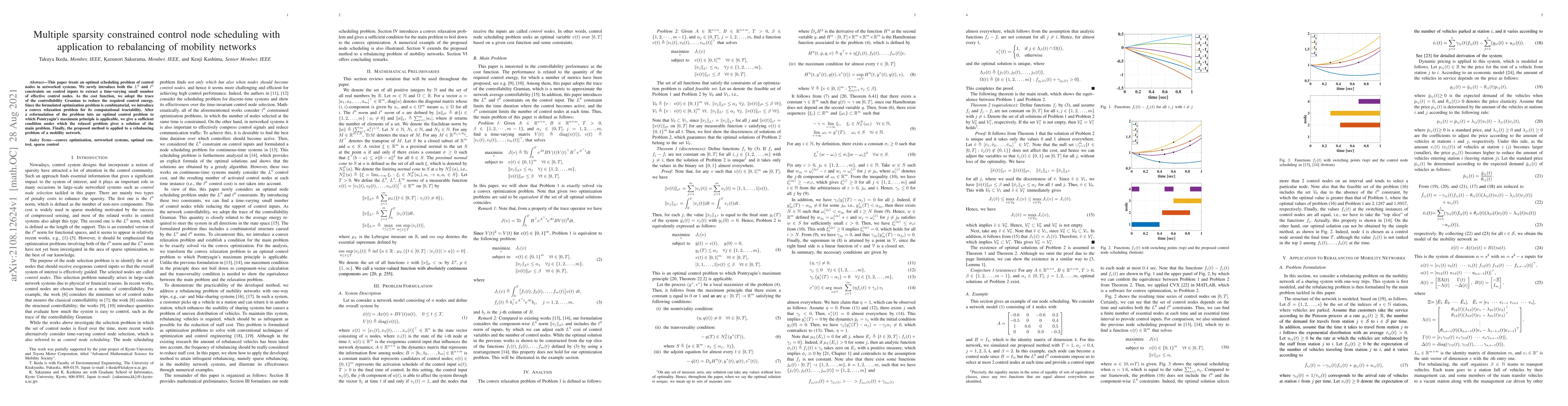 Thumbnail for Multiple sparsity constrained control node scheduling with application
  to rebalancing of mobility networks