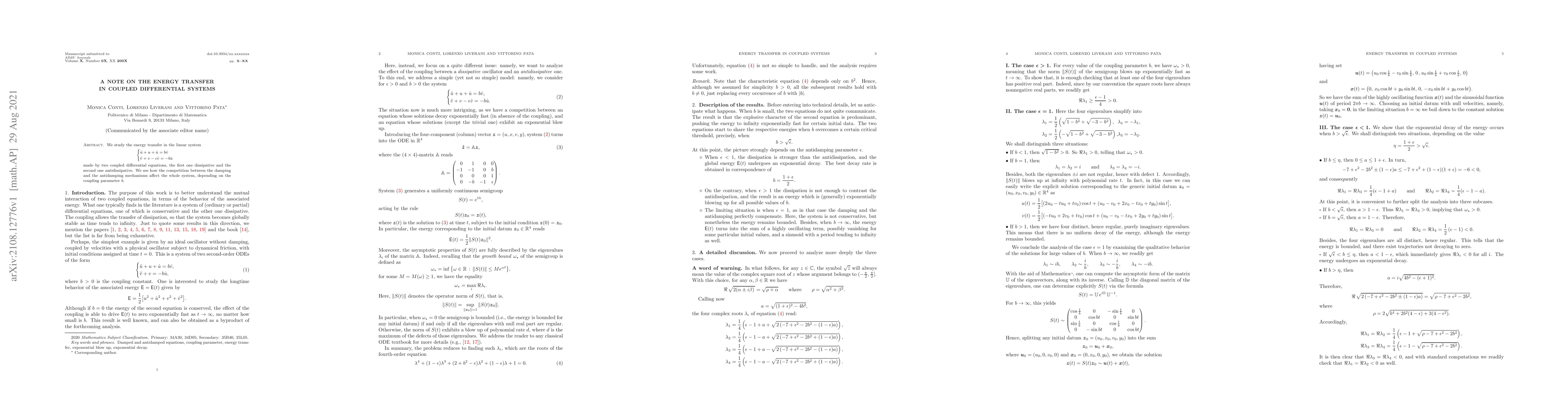 Thumbnail for A note on the energy transfer in coupled differential systems