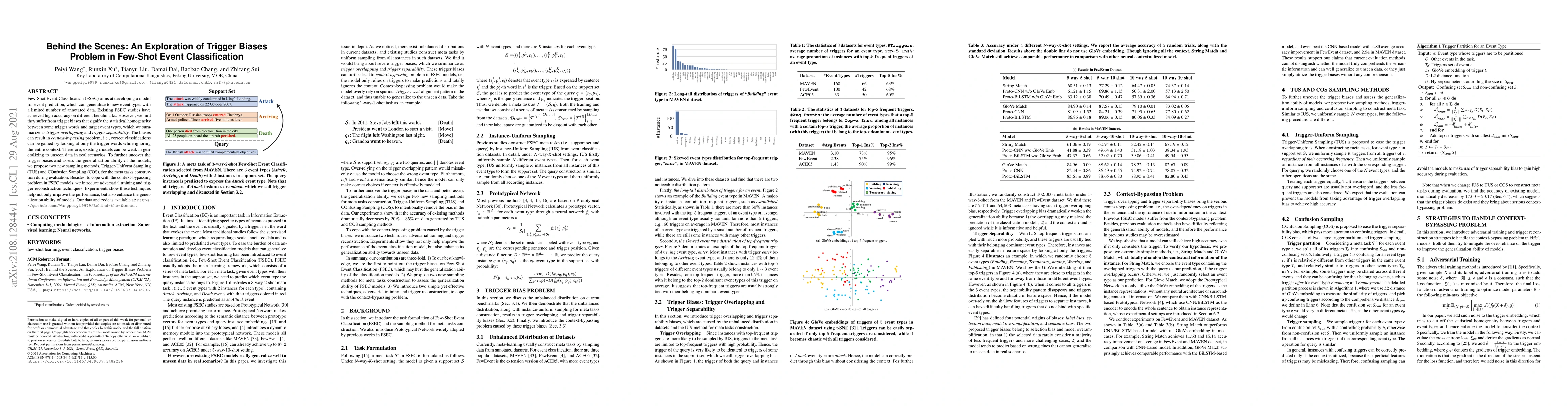 Thumbnail for Behind the Scenes: An Exploration of Trigger Biases Problem in Few-Shot
  Event Classification