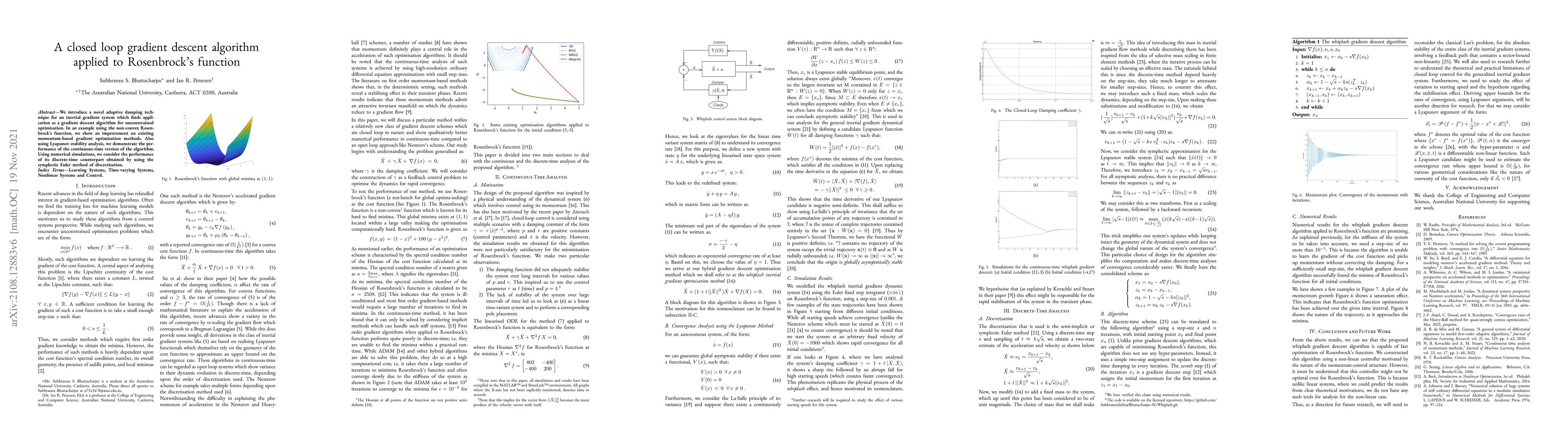 Thumbnail for A closed loop gradient descent algorithm applied to Rosenbrock's
  function