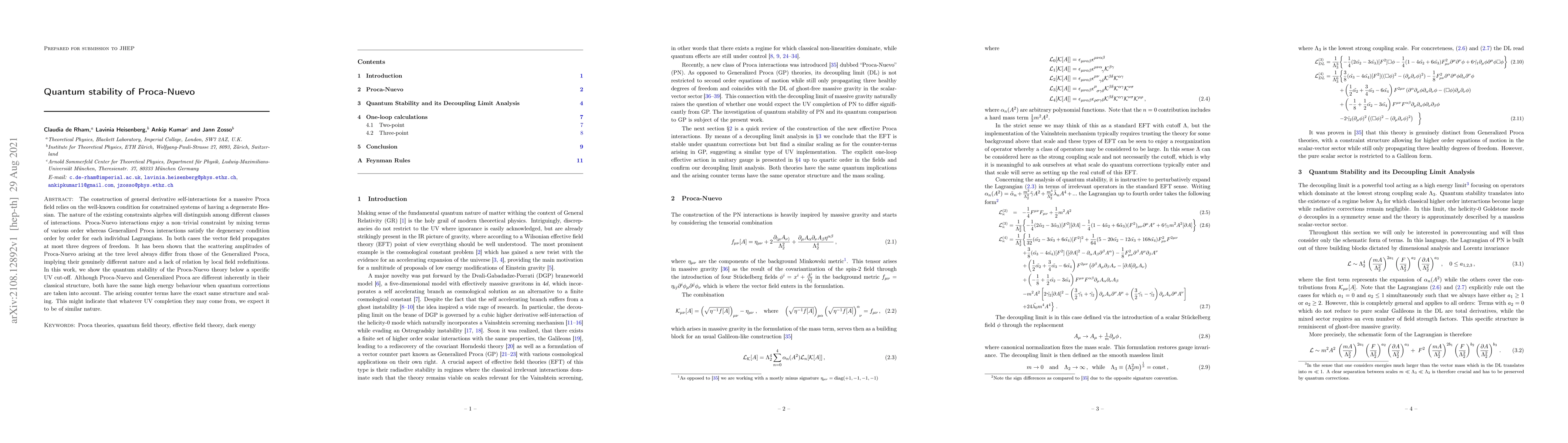 Thumbnail for Quantum stability of Proca-Nuevo