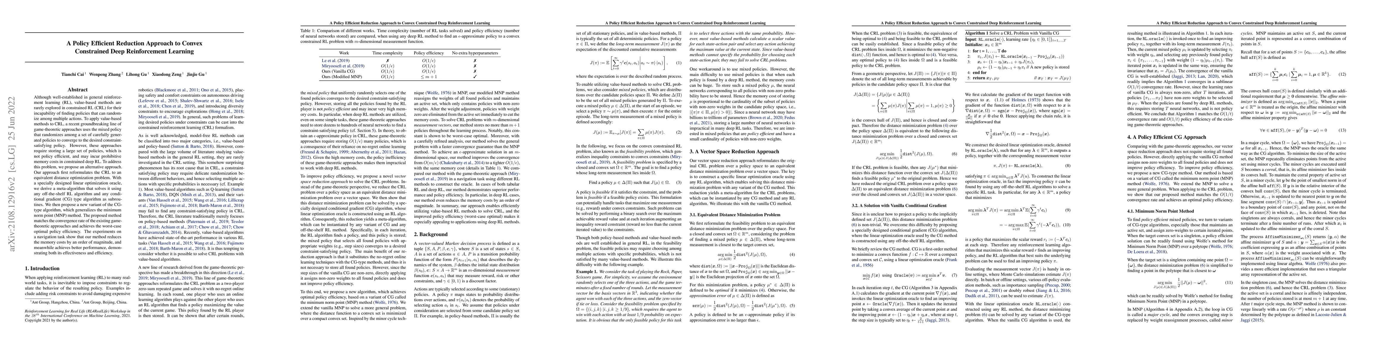 Thumbnail for A Policy Efficient Reduction Approach to Convex Constrained Deep
  Reinforcement Learning