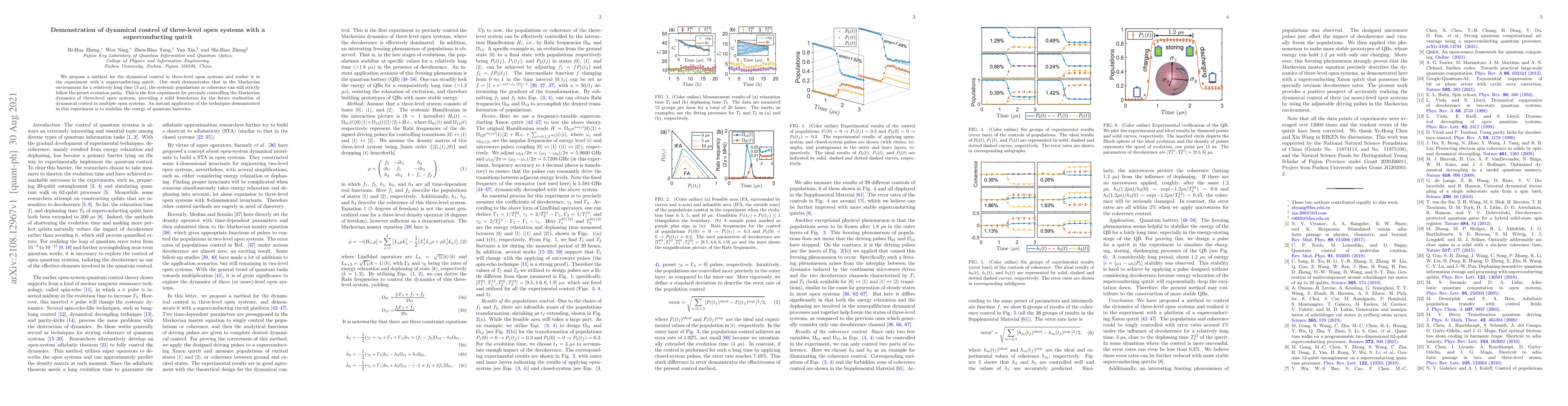 Thumbnail for Demonstration of dynamical control of three-level open systems with a
  superconducting qutrit