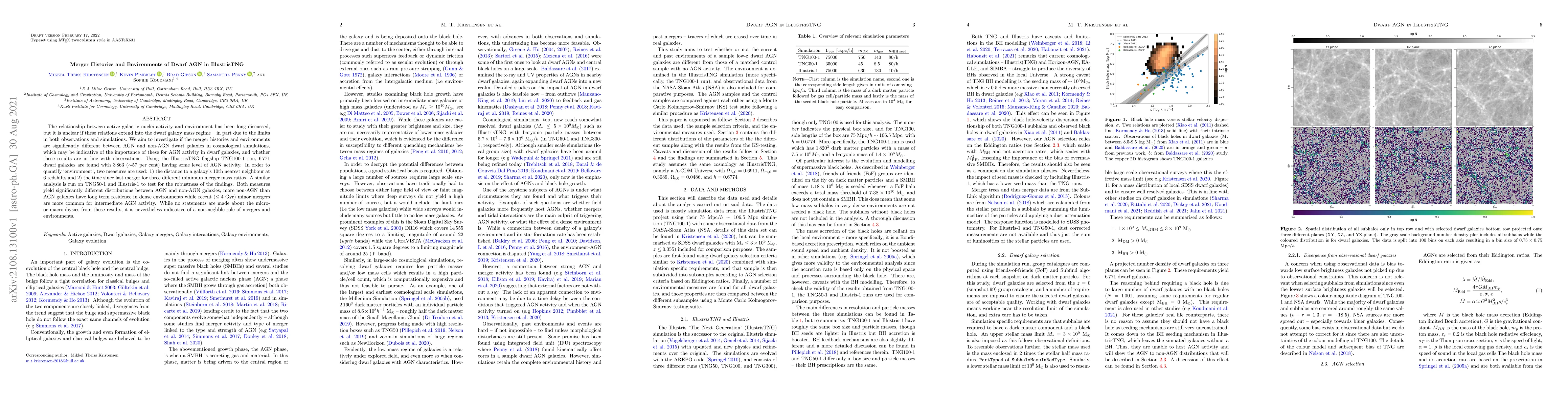 Thumbnail for Merger Histories and Environments of Dwarf AGN in IllustrisTNG