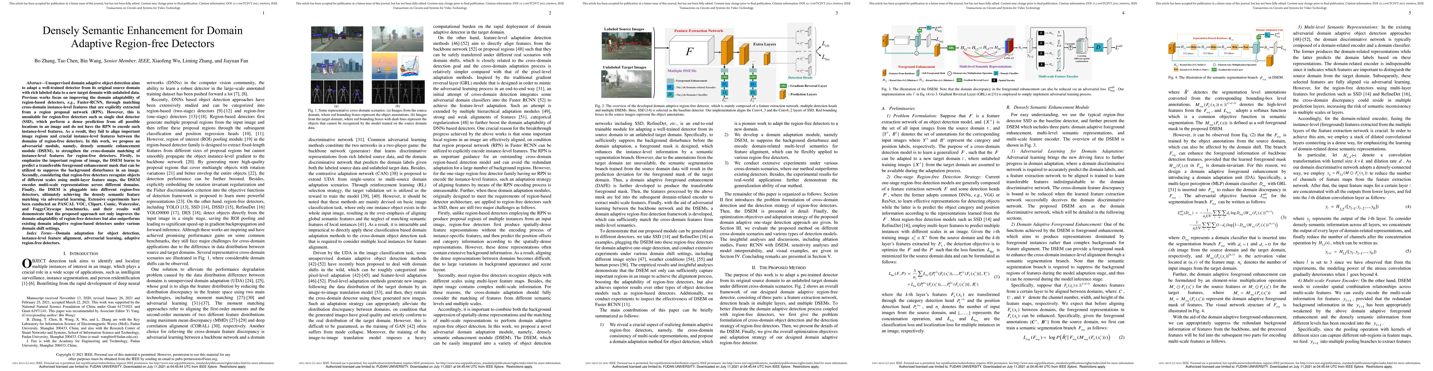 Thumbnail for Densely Semantic Enhancement for Domain Adaptive Region-free Detectors