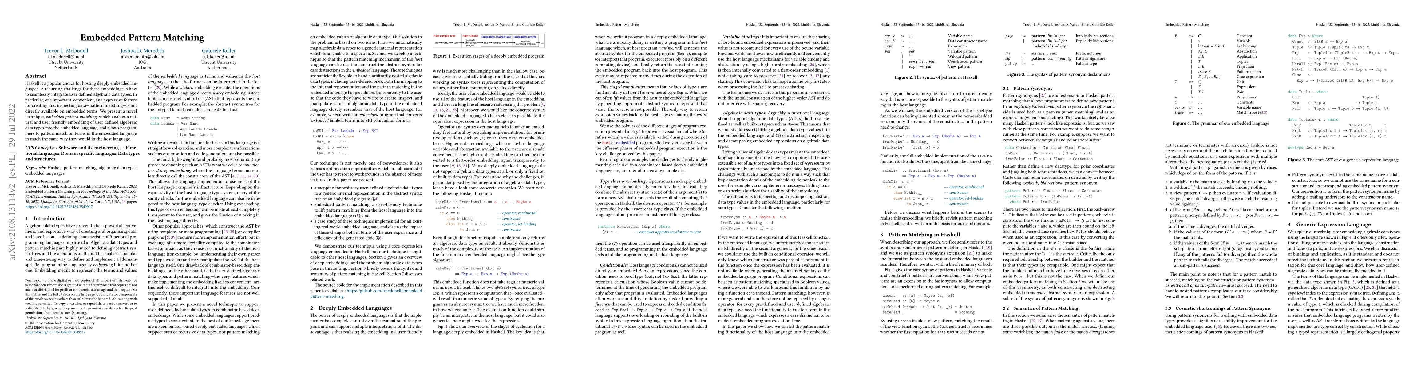 Thumbnail for Embedded Pattern Matching
