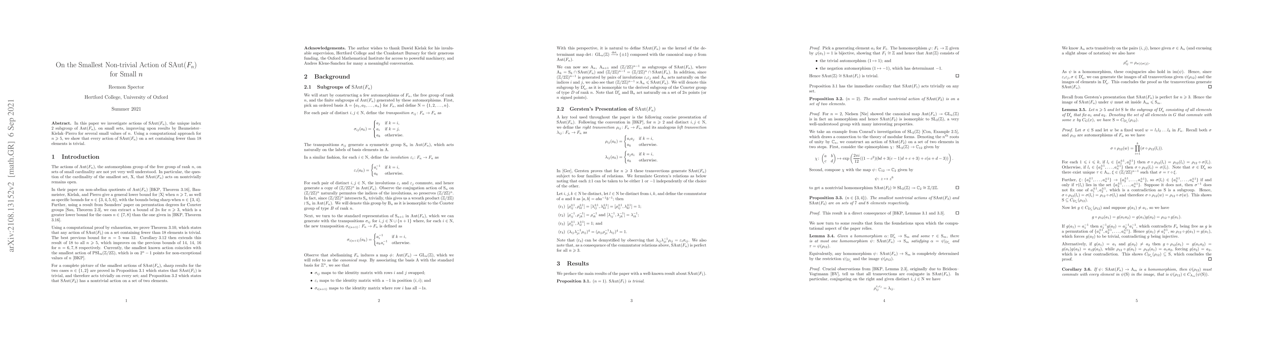 Thumbnail for On the Smallest Non-trivial Action of SAut(Fn) for Small n