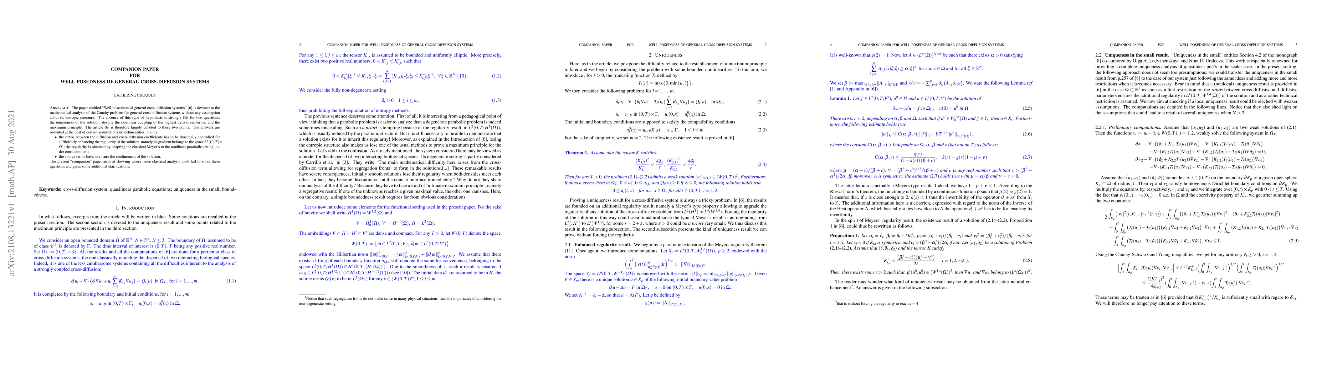 Thumbnail for Companion paper for Well posedness of general cross-diffusion systems