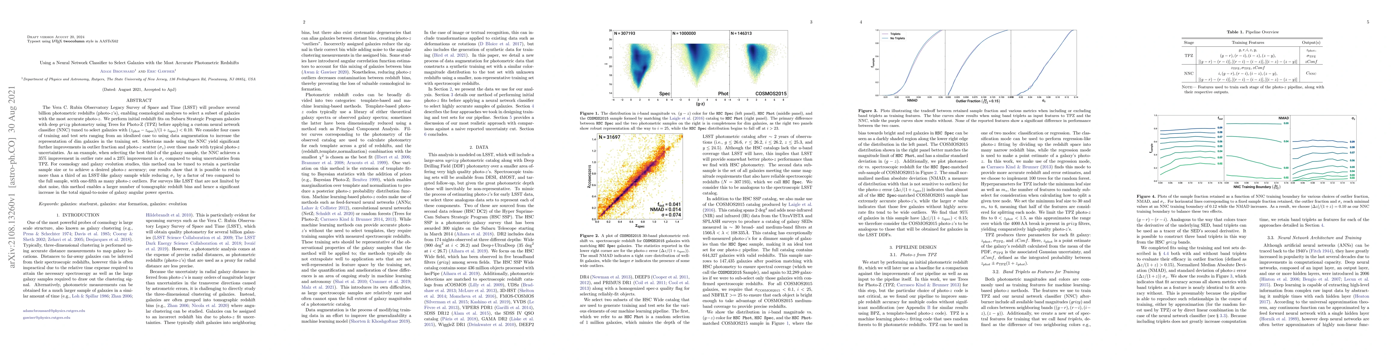 Thumbnail for Using a Neural Network Classifier to Select Galaxies with the Most
  Accurate Photometric Redshifts