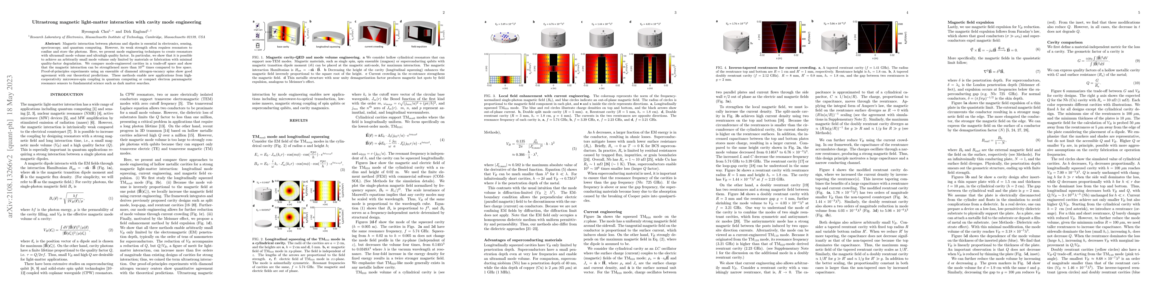 Thumbnail for Ultrastrong magnetic light-matter interaction with cavity mode
  engineering