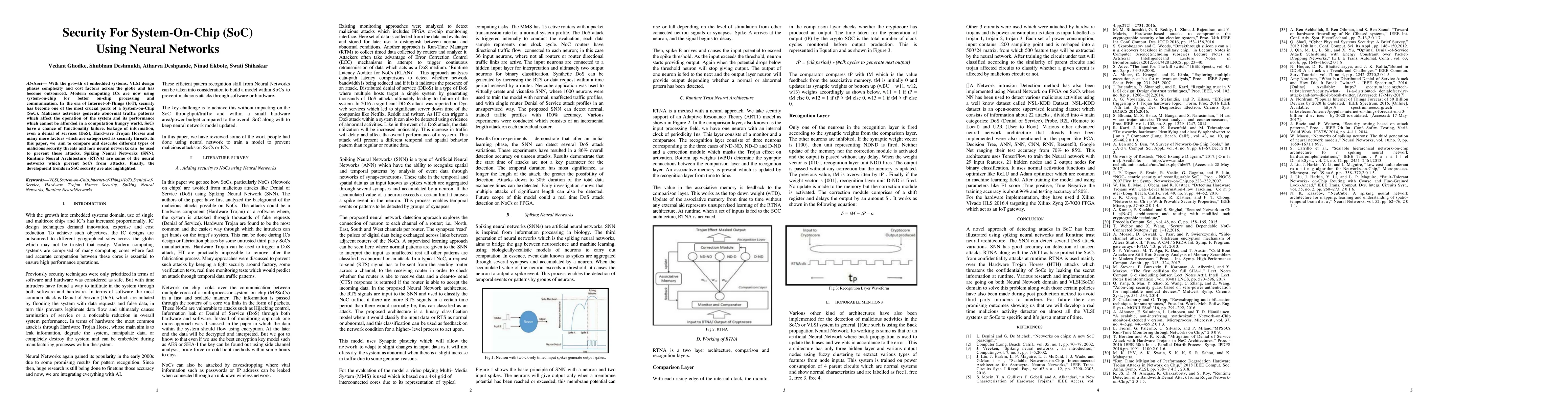 Thumbnail for Security For System-On-Chip (SoC) Using Neural Networks