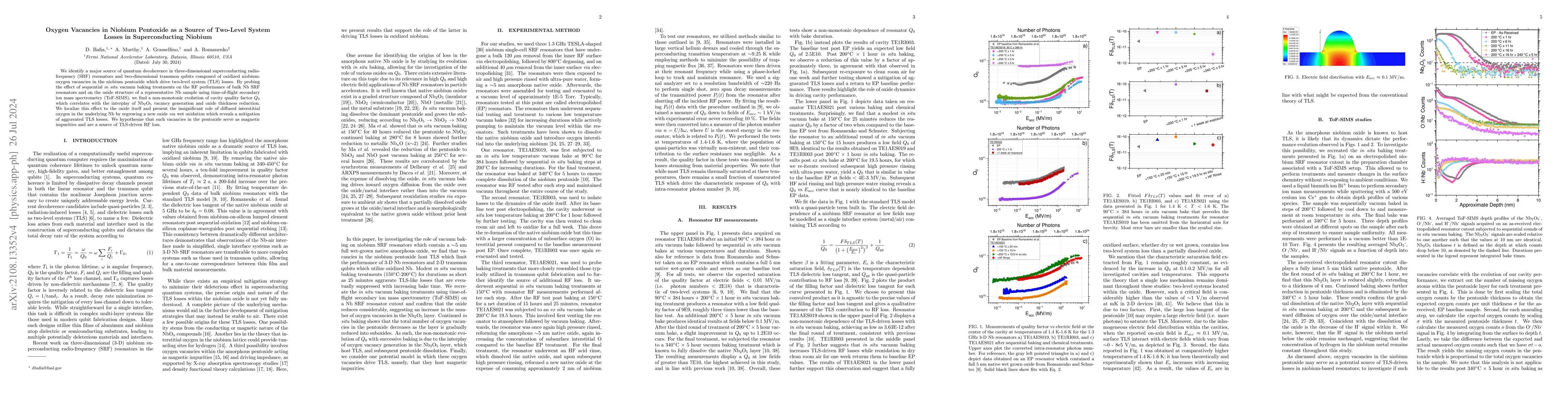 Thumbnail for Oxygen Vacancies in Niobium Pentoxide as a Source of Two-Level System
  Losses in Superconducting Niobium